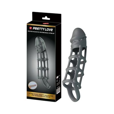Bao cao su đôn dên Pretty Love Penis Sleeve With Ball Strap 326613