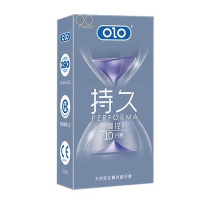 [hàng công ty] Bao cao su OLO 0.01 Đồng Hồ Xanh - Kéo dài thời gian, hương vani - Hộp 10 cái 326603
