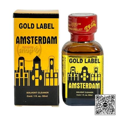 Chai hít tăng khoái bao phê kích thích Popper Amsterdam Gold Label 30ml Che tên khi giao hang