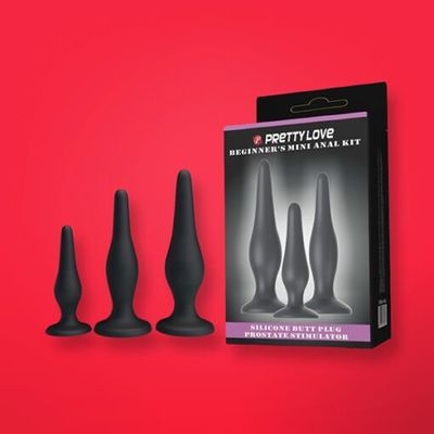 Bộ 03 phích cắm hậu môn silicon Beginner’s Mini Anal Kit Chính hãng