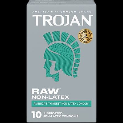 Bao cao su TROJAN™ RAW ™ NON-LATEX CONDOMS Mỏng Truyền Nhiệt Nhanh 10 Cái