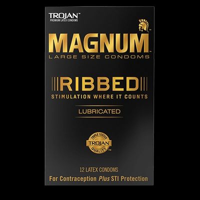 Bao cao su  MAGNUM™ RIBBED CONDOMS Tăng Kích Thích Và Gân Sọc 12 Cái