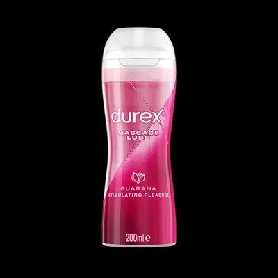 Gel trơn cao cấp nhập khẩu Durex 2 in 1 Stimulating Guarana Massage Water Based Lube 200ml Gây Kích Thích Gốc Nước chính hãng