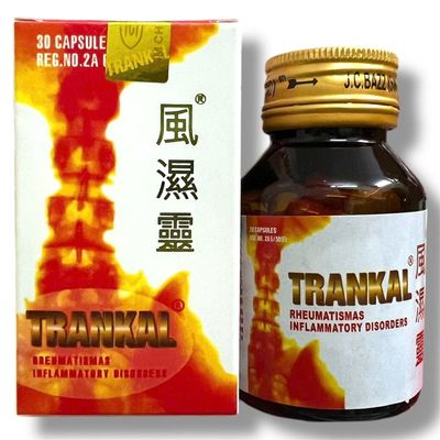 Viên uống Trankal hỗ trợ viêm thấp khớp, đau nhức xương khớp và tê bì chân tay - Hộp 30 viên - Xuất xứ Thái Lan