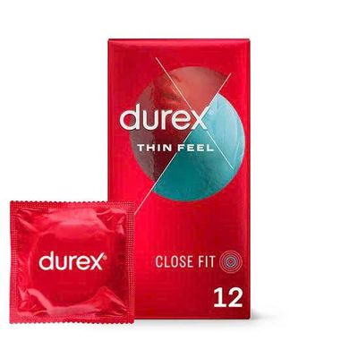 Bao cao su mỏng, ôm sát Durex Thin Feel Close Fit nhập khẩu quốc tế hộp 12 cái