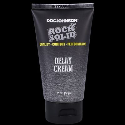 Gel trơn hỗ trợ kéo dài cương dương nam giới ROCK SOLID Delay Cream - 2 oz. chính hãng