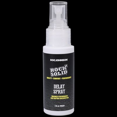 Gel trơn hỗ trợ kéo dài cương dương nam giới ROCK SOLID Delay Spray - 2 fl. oz. chính hãng