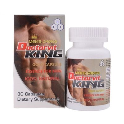Viên uống bổ sung sinh lực Doctorvit King 30 viên - Kẽm, Guarana, L-Arginine hỗ trợ sức khỏe và năng lượng nam giới USA chính hãng 744789