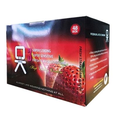 Bao Cao Su Ok Hương Dâu Hộp Lớn 144 Cái Cho Gia Đình, Khách Sạn, Nhà Nghỉ