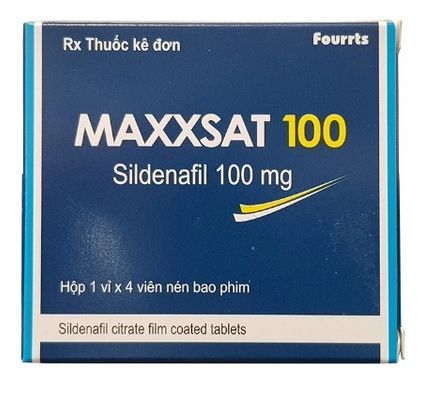 Viên uống tăng cường sinh lý nam Maxxsat 100mg hộp 1 vỉ x 4 viên chính hãng