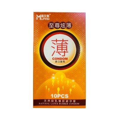 (Hộp 10 Cái) Bao cao su Muaisi Cam - Siêu mỏng, hương dâu chính hãng 742719