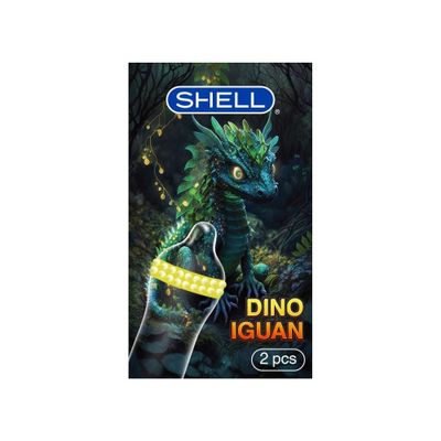 (Combo 2 Cái) Bao cao su Shell Dino Iguan - Hộp 1 bao 2 vòng bi siêu lớn + 1 bao Performax chính hãng 742530