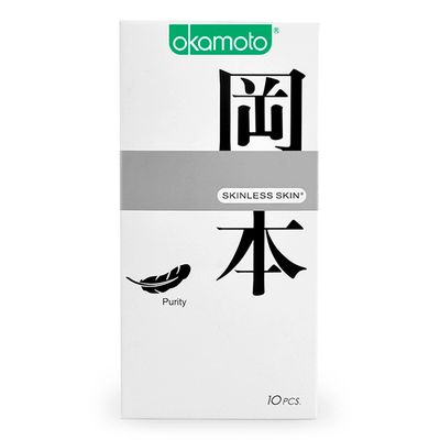 (Hộp 10 Cái) Bao Cao Su Okamoto Skinless Skin Purity Không Mùi Tinh Khiết Chính Hãng 742132