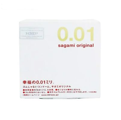 (Hộp 1 Cái) Bao cao su mỏng nhất thế giới Sagami 0.01 Chính Hãng 741602