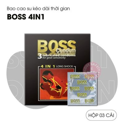 (Hộp 3 Cái) Bao Cao Su Dành Cho Nam Giới, Điểm Nổi Boss 4in1 Chính hãng 741266