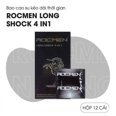 (Hộp 12 Cái) Bao Cao Su Dành Cho Nam Giới Rocmen Long Shock 4in1 Chính Hãng 741262