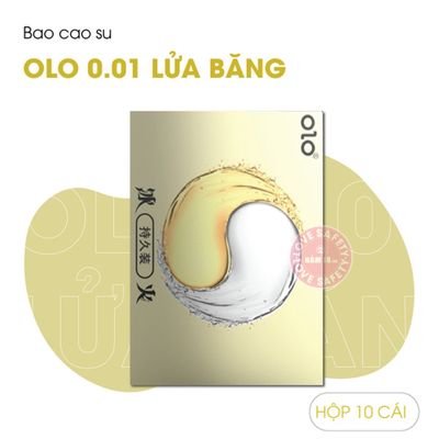 (Hộp 10 Cái) Bao Cao Su Dành Cho Nam Giới OLO 0.01 Lửa Băng Chính hãng 741258