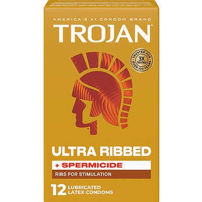 Bao cao su có siêu gai gân Trojan Ultra Ribbed | Hộp 12