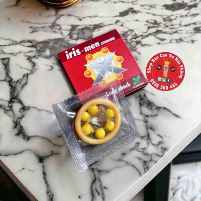 Bao Cao Su 9 Bi Dọc Thân Iris Men - Hộp 2 cái