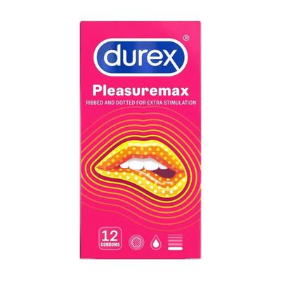 Bao cao su Durex Pleasuremax - Size lớn 56mm, gân và điểm nổi - Hộp 12 cái 662447