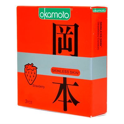 Bao Cao Su Okamoto Skinless Skin Strawberry Hương Dâu 568484 664732
