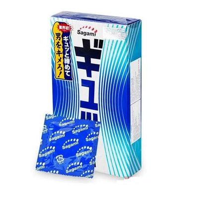 Bao Cao Su Sagami Tight Fit - Hộp 12 Chiếc - Siêu Mỏng - Có 6 Đường Gân 669403