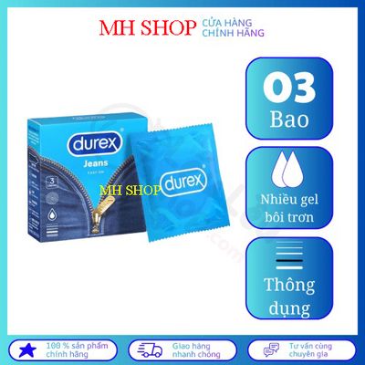 Bao cao su Durex Jean nhiều gel siêu mượt yêu vô lo (che tên) 670169