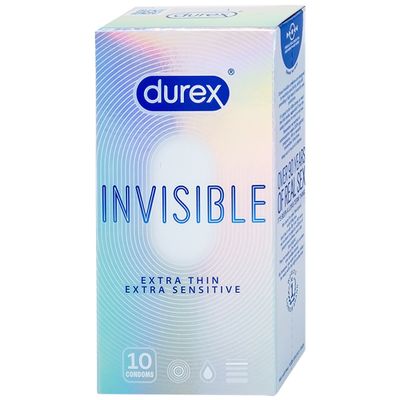 Bao Cao Su siêu mỏng Durex Invisible Extra Thin Extra Sensitive (Hộp 10) 671167