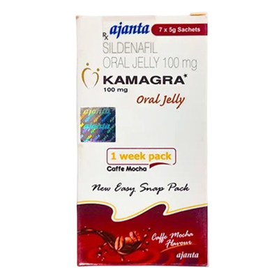 Thạch Kamagraa Oral Jelly Coffee Mocha (100mg Sildenafill) - Hộp 7 Gói