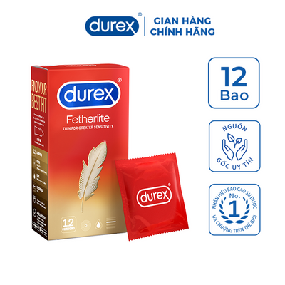 Bao Cao Su Durex Fetherlite Siêu Mỏng Truyền Nhiệt Nhanh 719300