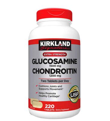 Viên uống Glucosamine 1500mg Kirkland Mỹ - Thực phẩm chức năng hỗ trợ xương khớp khỏe mạnh, giảm đau, phục hồi chấn thương, 220 viên