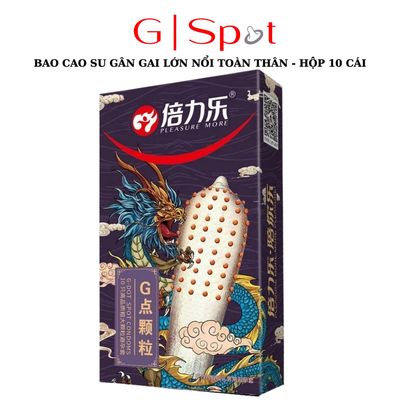 Bao Cao Su Gân Gai Lớn Nổi Toàn Thân Rồng Lộn HBM - Hộp 10 Cái