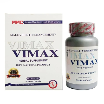 Vimax Hỗ Trợ Tăng Kích Thước Dương Vật & Sinh Lý Nam Hộp 60 Viên