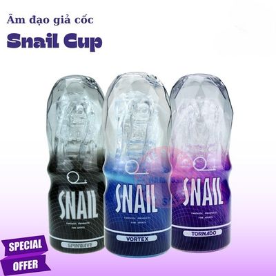 Cốc Quay Tay Snail Cup Trong Suốt - Thiết Kế Nhỏ Gọn, Lòng Ống Gân Gai Bi Kích Thích Tột Đỉnh