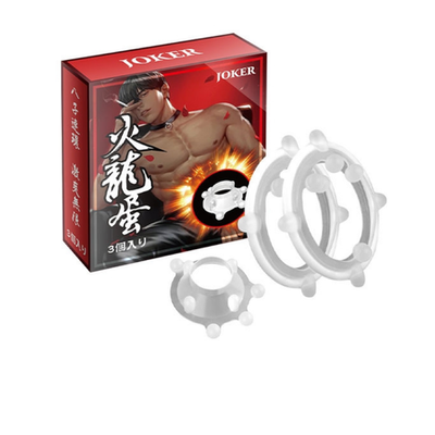 Bộ 3 Vòng Đeo Dương Vật Bi Gai Joker – Chất Liệu TPE Cao Cấp, Kích Thích Điểm G & Hỗ Trợ Kéo Dài Thời Gian (Hộp 3 Cái)