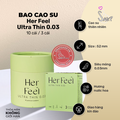 (Snapshop) Bao Cao Su Siêu Mỏng PlayAh Her Feel Ultra Thin 003 Hương Nước Hoa Chính Hãng