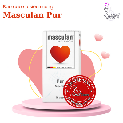 (Snapshop) Bao Cao Su Siêu Mỏng Masculan Pur Superfine - Hộp 10 Cái Chính Hãng