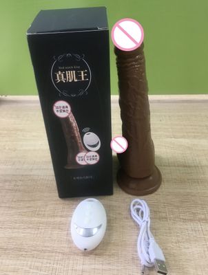 Dương vật giả dính tường điều khiển từ xa, silicone mềm Real Muscle