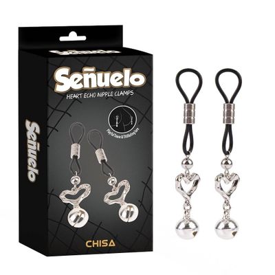 Kẹp vú kích thích đầu ti Chisa Senuelo Heart Echo Nipple Clamps 662503