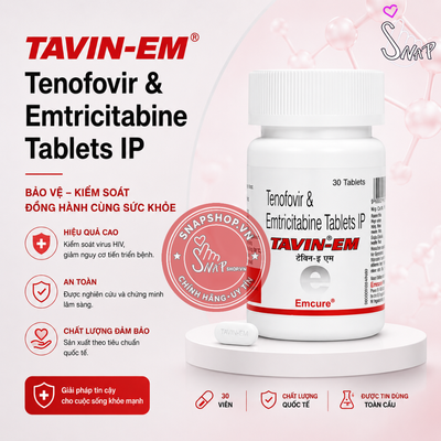 (Snapshop) Viên Uống Ngăn Ngừa Nhiễm HIV PrEP Tavin-EM Chính Hãng