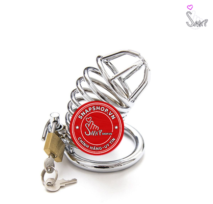 (Snapshop) Khóa Dương Vật Inox Lưới Có Ổ Khóa Rời K2 Chính Hãng