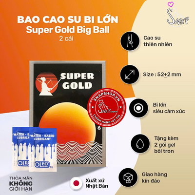 (Snapshop) Bao Cao Su Bi Lớn Super Gold Big Ball Chính Hãng