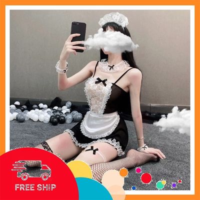 (Che Tên Khi Giao) Đồ Cosplay Nữ Học Sinh Hầu Gái Gợi Cảm - N776 Hộp Trắng Kín