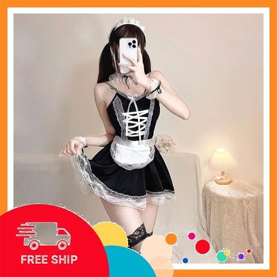 (Che Tên Khi Giao) Đồ Cosplay Nữ Học Sinh Hầu Gái Gợi Cảm - N773 Chuẩn Auth