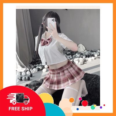 (Che Tên Khi Giao) Đồ Cosplay Học Sinh Nhật Bản Tặng Nơ Dễ Thương Đáng Yêu - N766 Đỏ Hỗ Trợ 24/7