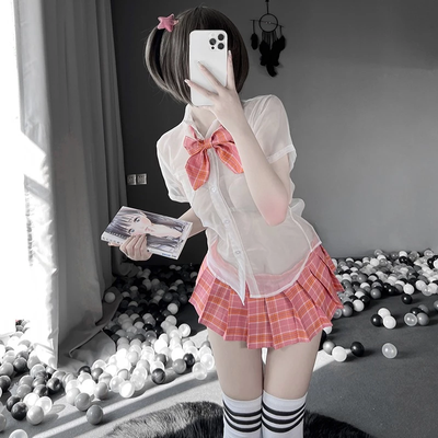 Cosplay Học Sinh Anime Nhật Bản Sexy Dễ Thương - N765 Hồng