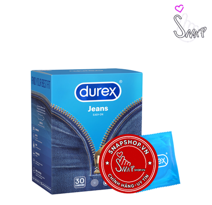 (Snapshop) Bao Cao Su Siêu Mỏng Durex Jeans Chính Hãng Nhiều Gel - Hộp 3 Cái Chính Hãng