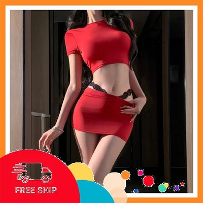 (Che Tên Khi Giao) Cosplay Thư Ký Ôm Body Xinh Gợi Cảm Anime Quyến Rũ - N711 Đỏ Hỗ Trợ 24/7