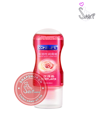 (Snapshop) Gel Bôi Trơn Massage Cokelife Rose Flavor Hương Hoa Hồng - Chai 100ml Chính Hãng
