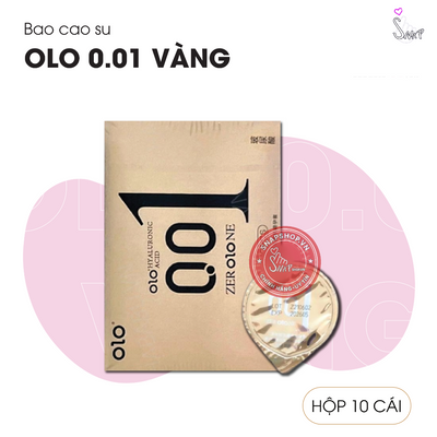 (Snapshop) Bao Cao Su Gân Gai Olo 0.01 Vàng - Hộp 10 Cái Chính Hãng